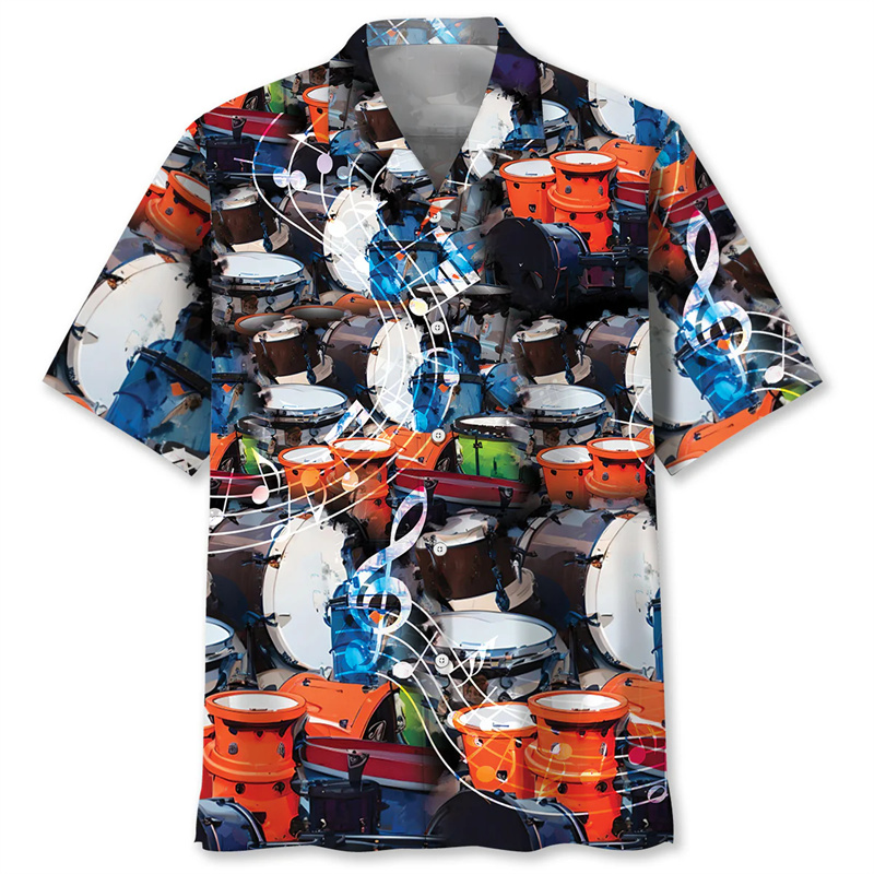 Drum Pattern Hawaiian Shirt Me - Musical Instrument Hawaiian recension och pris