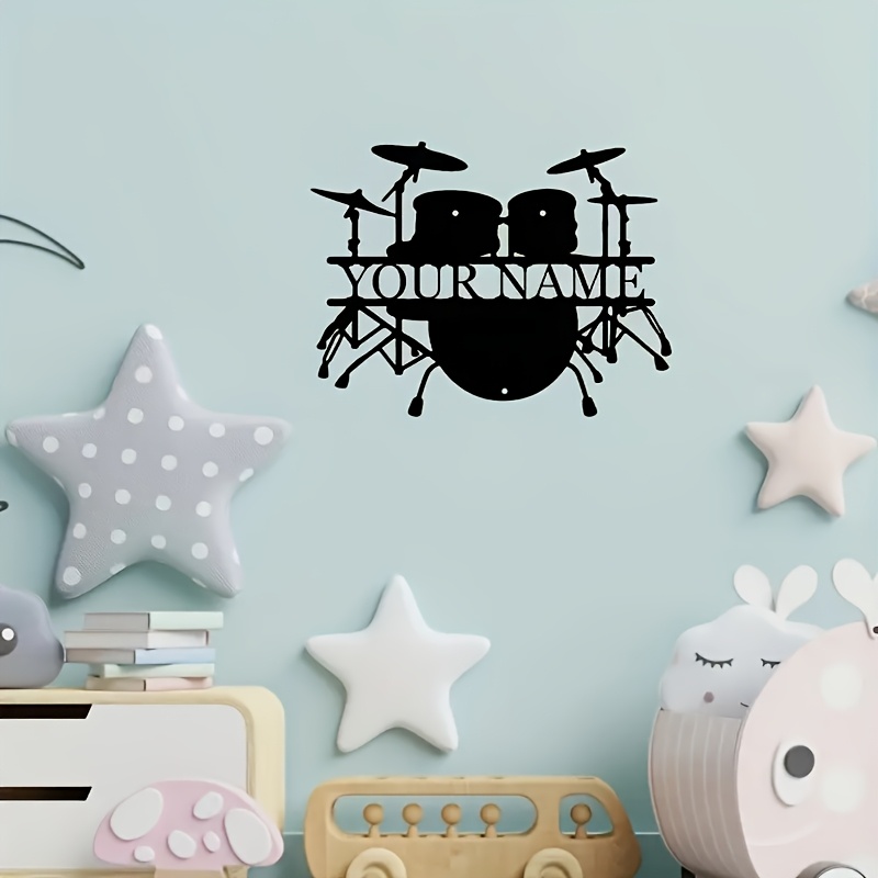 Custom Drum Set Metal Wall Art - Musical Instrument And Names recension och pris