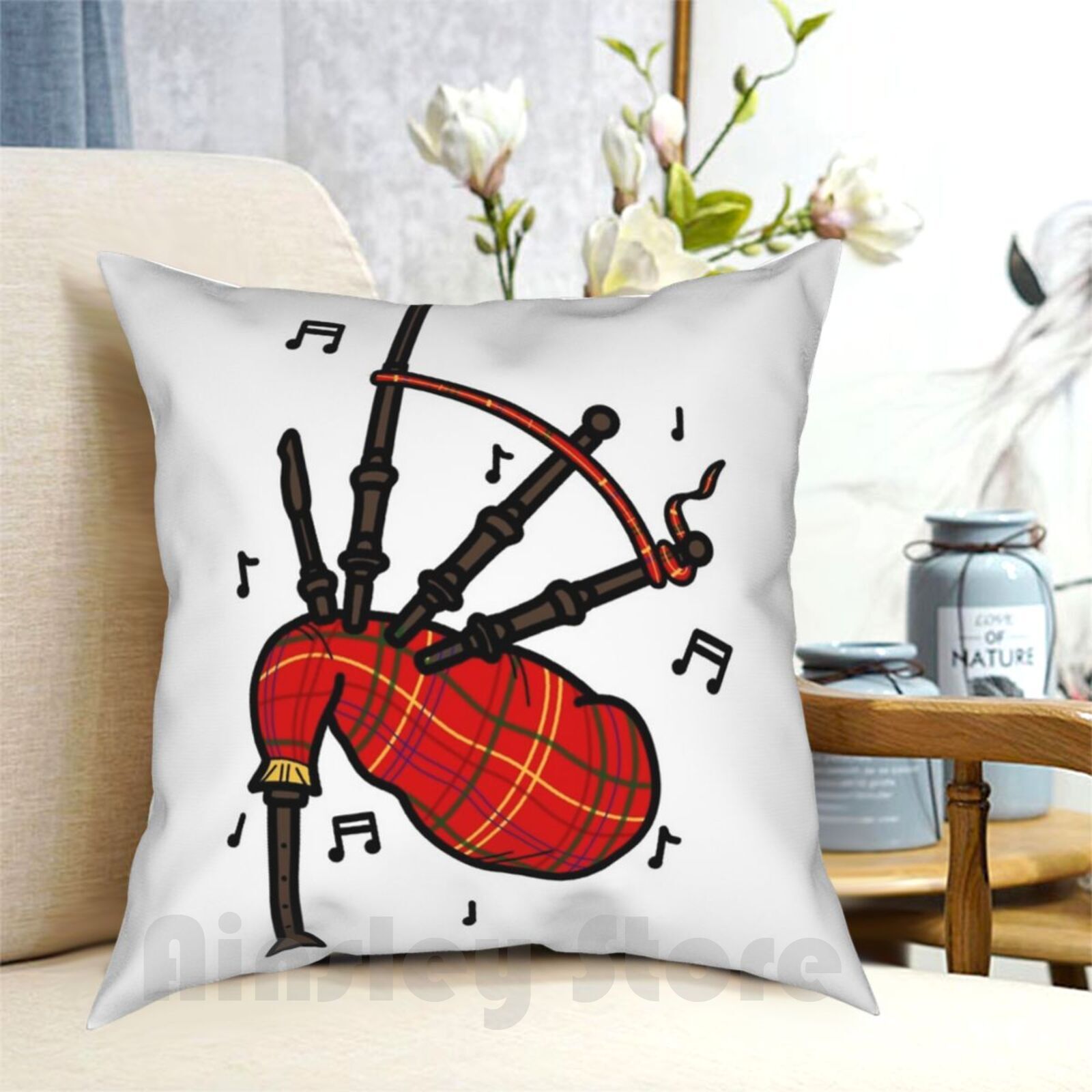Bagpipes Pillow Case Printed H - Musical Instrument In Scotland recension och pris