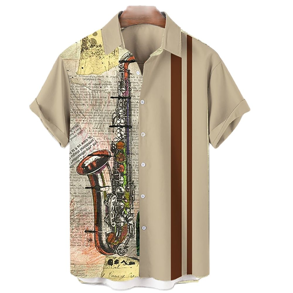 Men's Hawaiian Shirts For Men  - Musical Instrument Hawaiian recension och pris